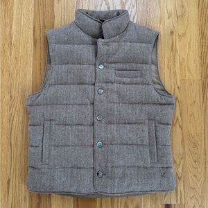 NWT Men's Stenström’s Herringbone Wool Puffer Vest Gilet M